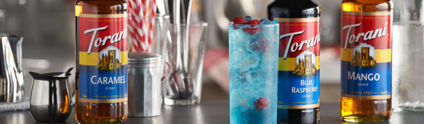 Torani Syrups with Blue Raspberry Soda