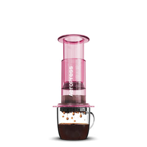 AeroPress Coffee & Espresso Maker - Clear Pink