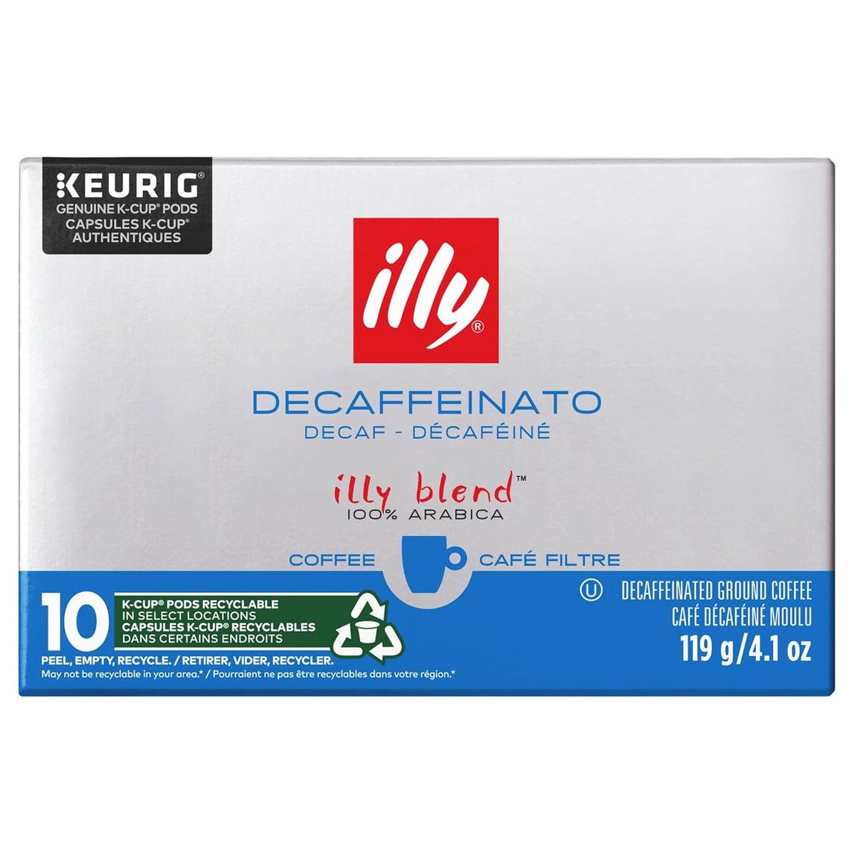 illy Decaffeinato Classico K-cup® Pods Coffee, 10 Pack – ECS Coffee