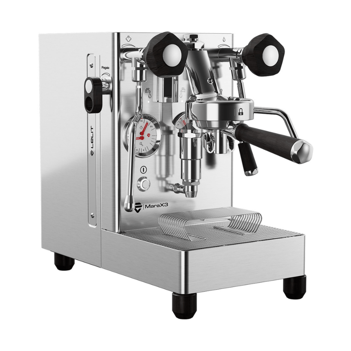Lelit Mara X V3 Espresso Machine, Stainless Steel & Walnut