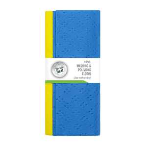 World's Best Washing & Polishing Cloths, 6 Pack