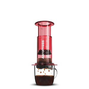 AeroPress Coffee & Espresso Maker - Clear Red