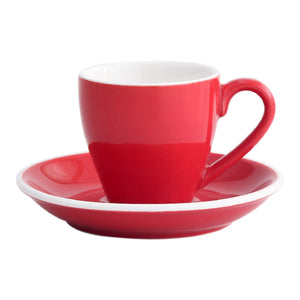 I.XXI Espresso Cup with Saucer 80ml Red