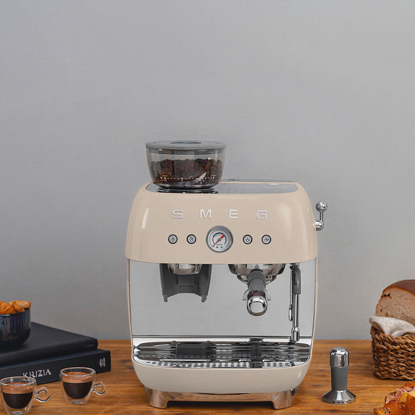 SMEG Manual Espresso Machine, Cream #EGF03CREU