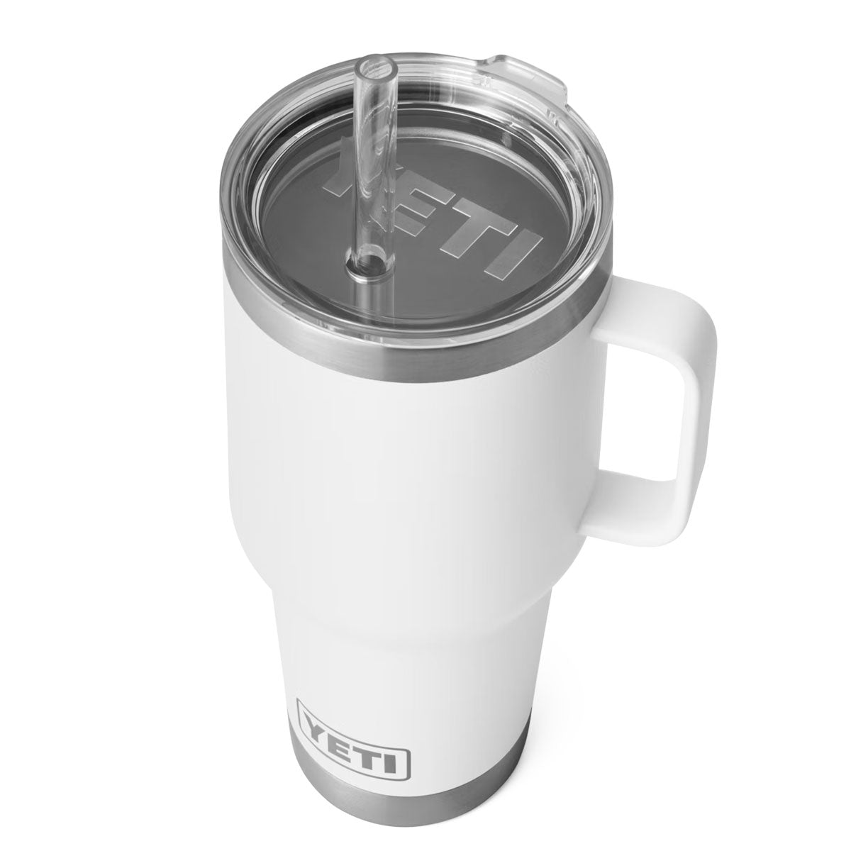 ECS　oz.　35　Rambler　–　Lid,　White　With　Straw　Mug　YETI　Coffee