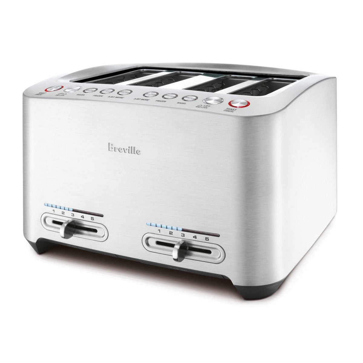 Breville DieCast 4Slice Smart Toaster, Brushed Aluminum BTA840BSS1B