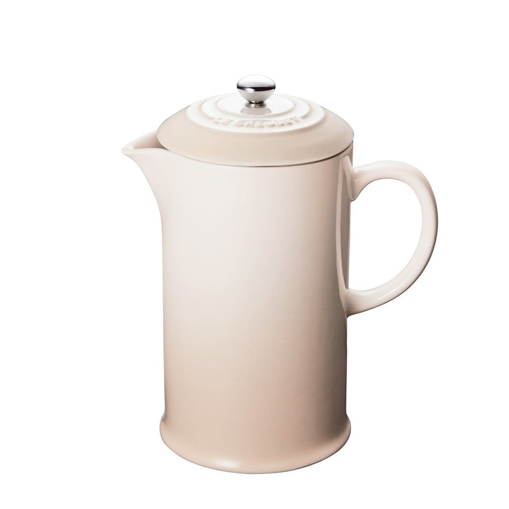 Le Creuset Caf Stoneware French Press Meringue ECS Coffee