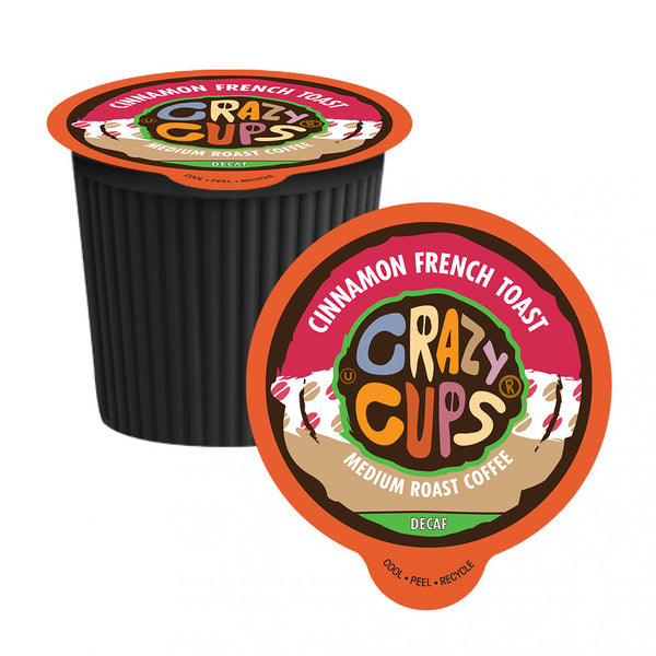 Crazy Cups Decaf Cinnamon French Toast Single Serve Coffee 22 Pack