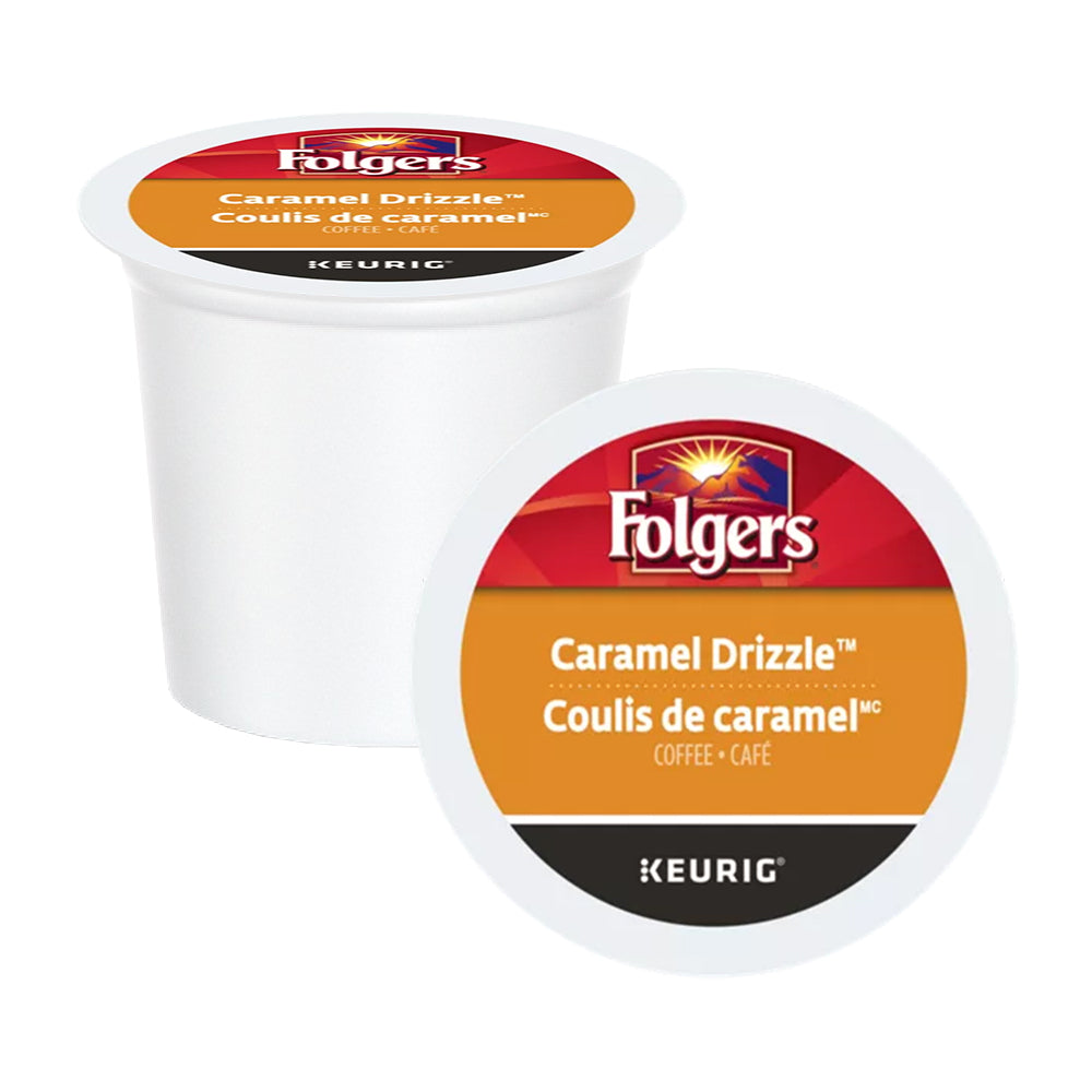 Folgers Gourmet Selections Caramel Drizzle KCup Pods 24 Pack ECS