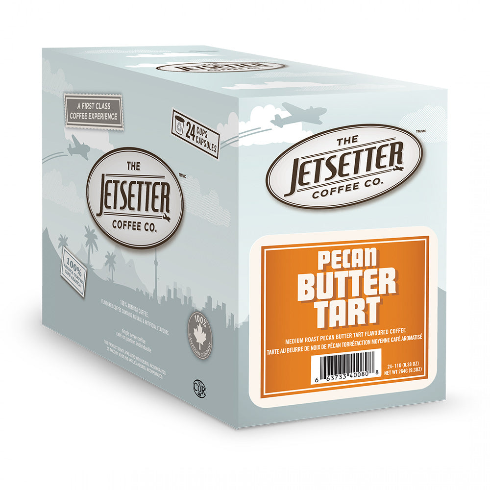 Jetsetter Pecan Butter Tart Single Serve Coffee 24 Pack ECS Coffee