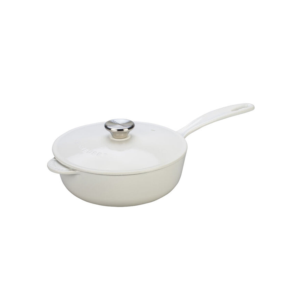 Le Creuset Signature CastIron Saucier 2L White ECS Coffee