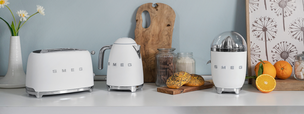 Smeg Pastel Blue Toaster, Kettle & Espresso Machine