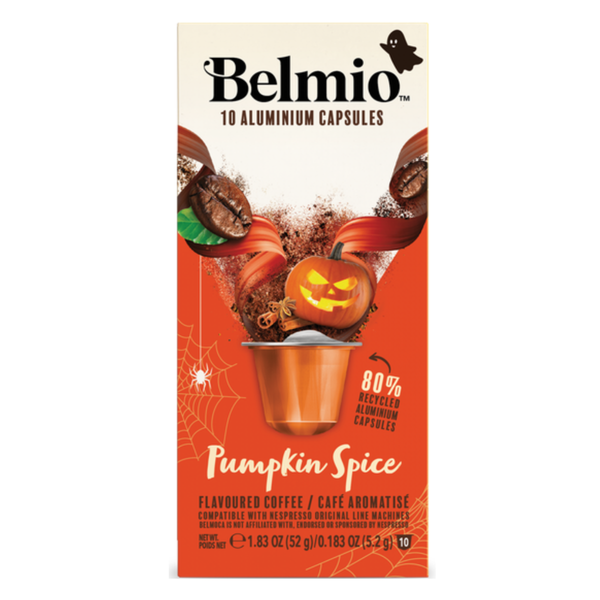 Belmio Capsules compatibles Nespresso® Saveur Citrouille Épicée, paquet de 10