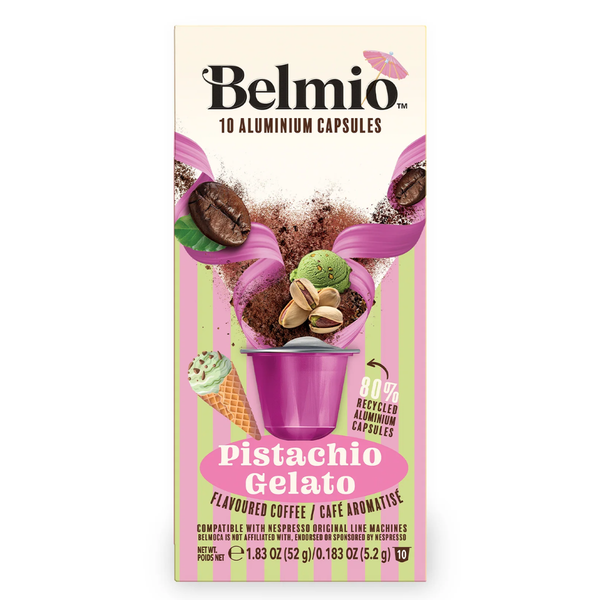 Belmio Pistachio Gelato Nespresso® Compatible Capsules, 10 Pack