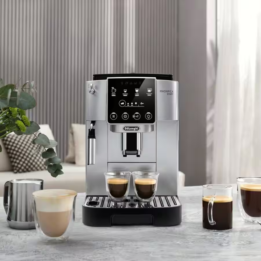 Delonghi Magnifica Start Espresso Machine with LatteCrema, Silver 