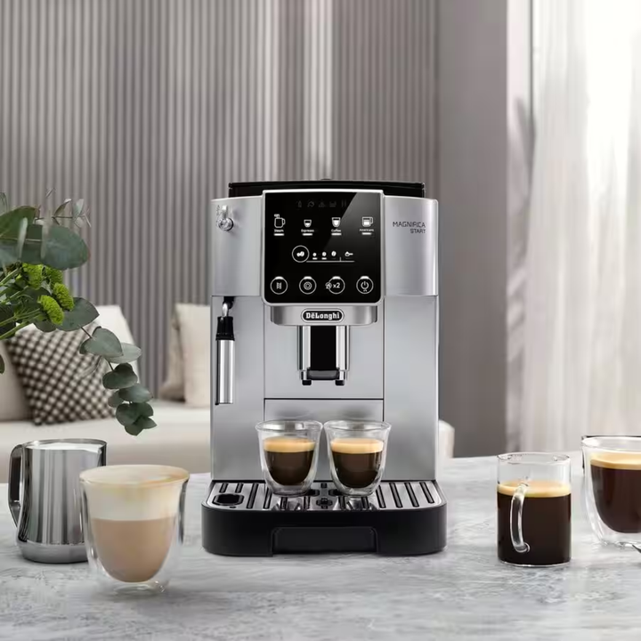 Delonghi Magnifica Start Espresso Machine with LatteCrema, Silver 