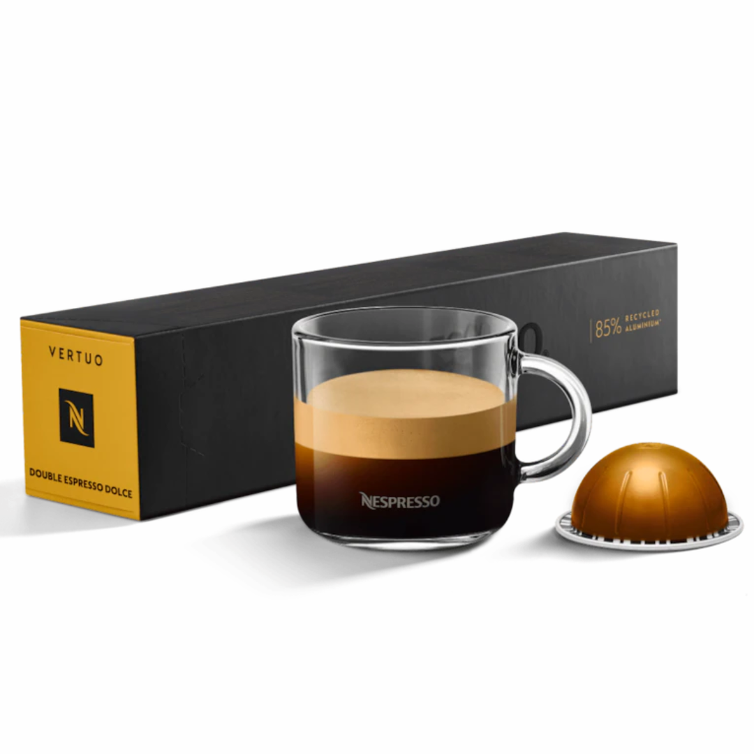 Nespresso Vertuo Double Espresso Dolce 80ml Coffee Pods, 10 Pack