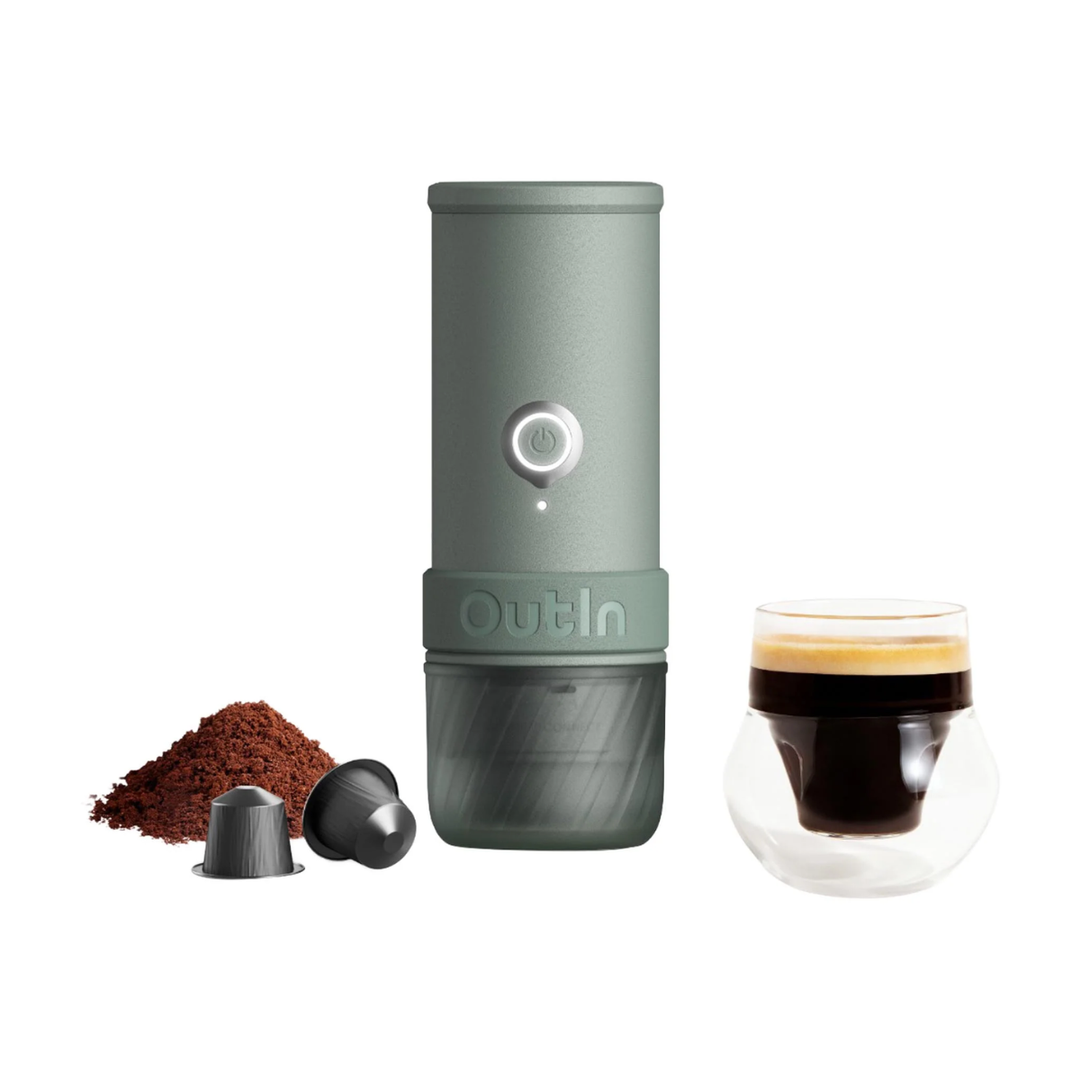 Machine à expresso électrique portable OutIn Mino, vert canyon