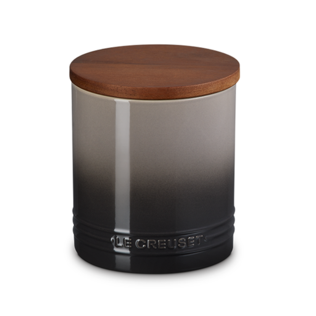 Le Creuset 1.1L Storage Cannister with Wooden Lid, Oyster