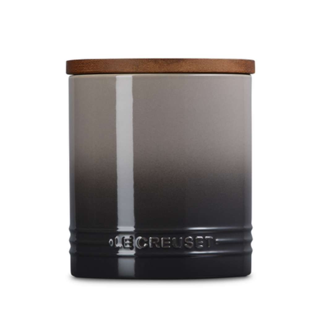 Le Creuset 1.1L Storage Cannister with Wooden Lid, Oyster