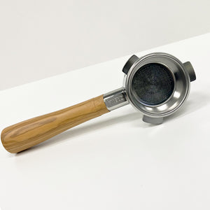 Open Box (#430) | Crema 54mm Bottomless Portafilter, Olivewood