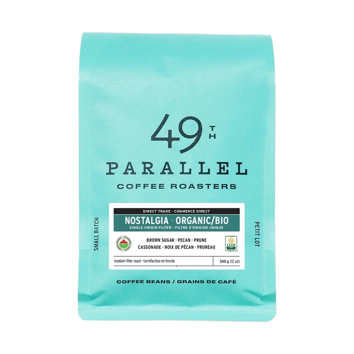 49th Parallel Organic Nostalgia Whole Bean Coffee, 340 g