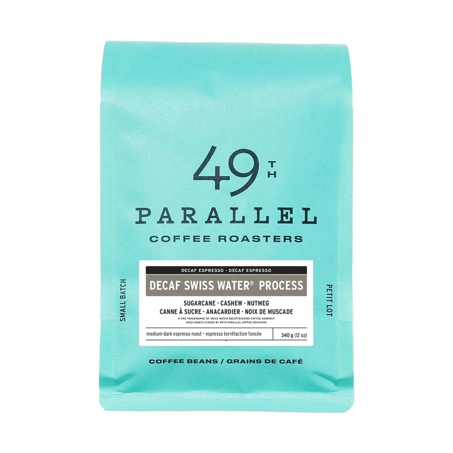 49th Parallel Swiss Water Process Decaf Whole Bean Espresso, 340 g