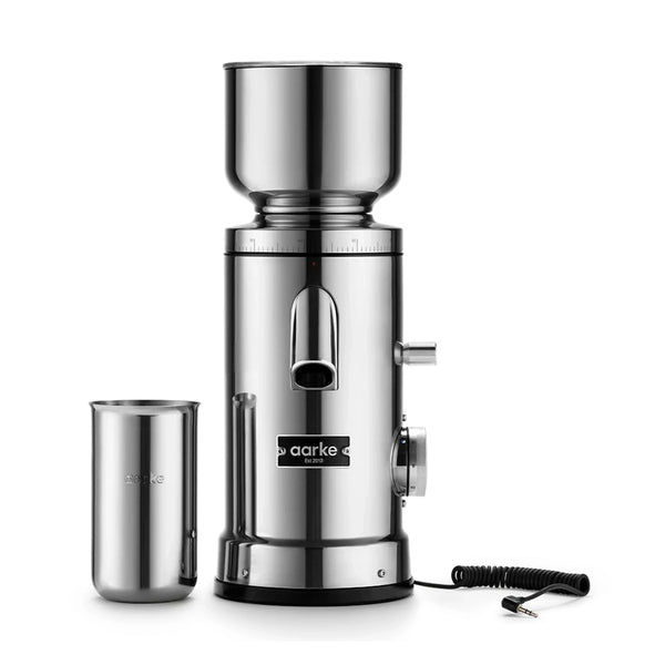 Aarke Flat Burr Coffee Grinder, Stainless Steel