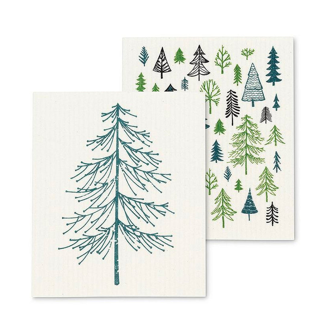 Abbott All Over Trees Swedish Dishcloth, Set of 2