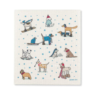 Abbott Winter Sports Dogs Swedish Dishcloth, Set of 2