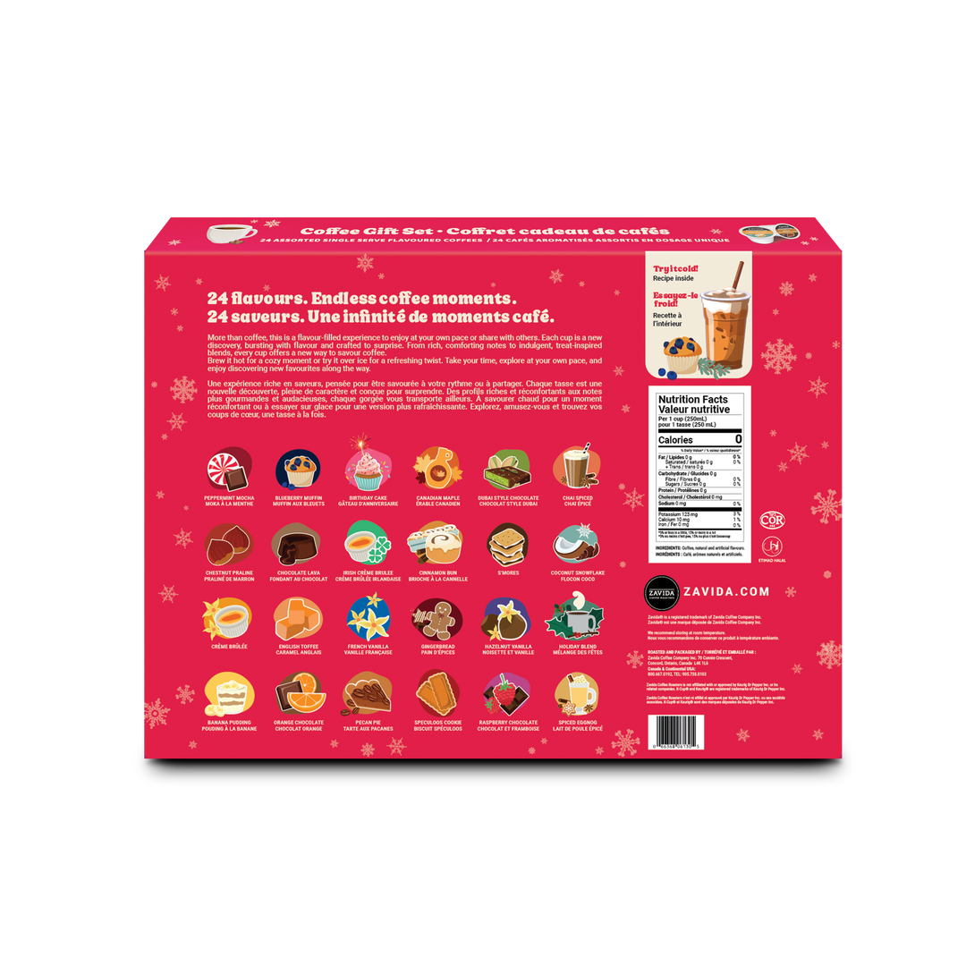 Coffret de café portionné Zavida, paquet de 24