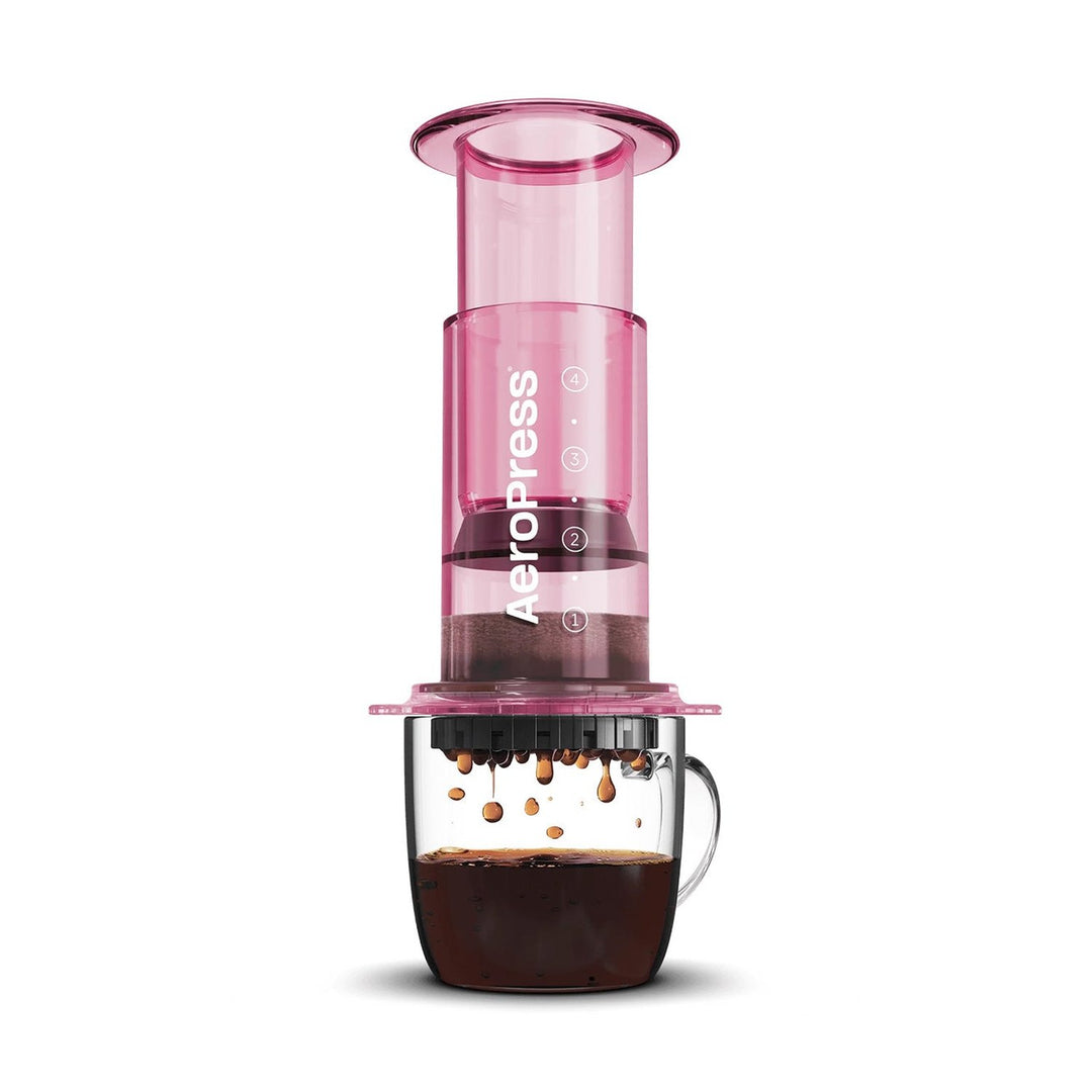 AeroPress Coffee &amp; Espresso Maker - Clear Pink