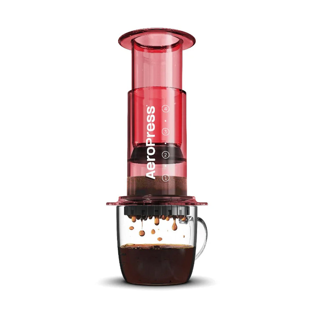 AeroPress Coffee &amp; Espresso Maker - Clear Red