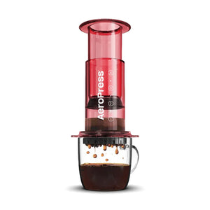 AeroPress Coffee & Espresso Maker - Clear Red