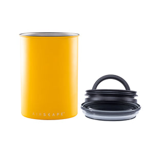 Airscape Medium 1 lb Stainless Steel Canister, Matte Yellow