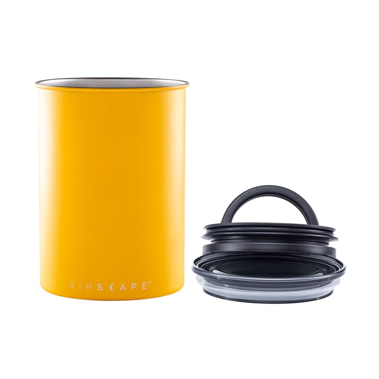 Airscape Medium 1 lb Stainless Steel Canister, Matte Yellow