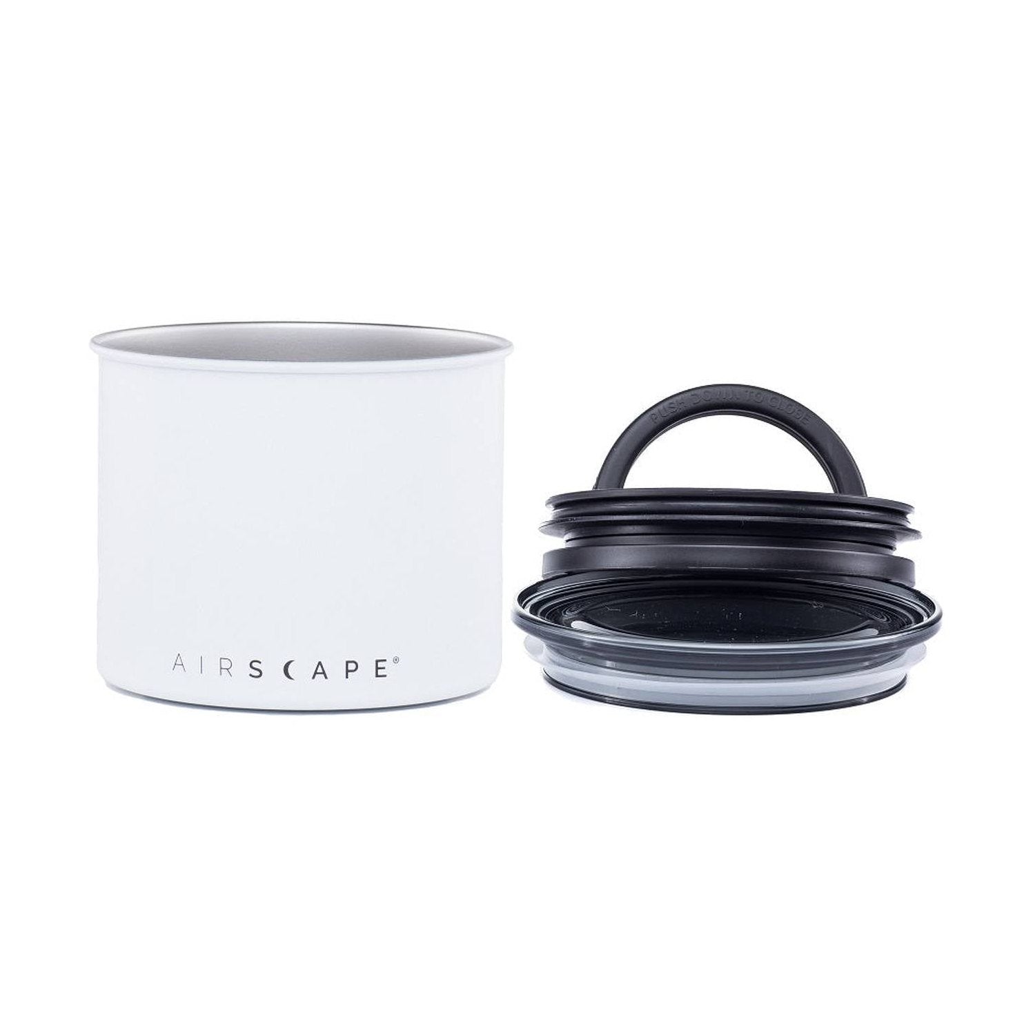 Airscape Small 0.5 lb Stainless Steel Canister, Matte White