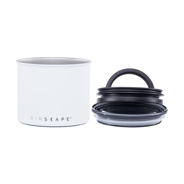Airscape Small 0.5 lb Stainless Steel Canister, Matte White