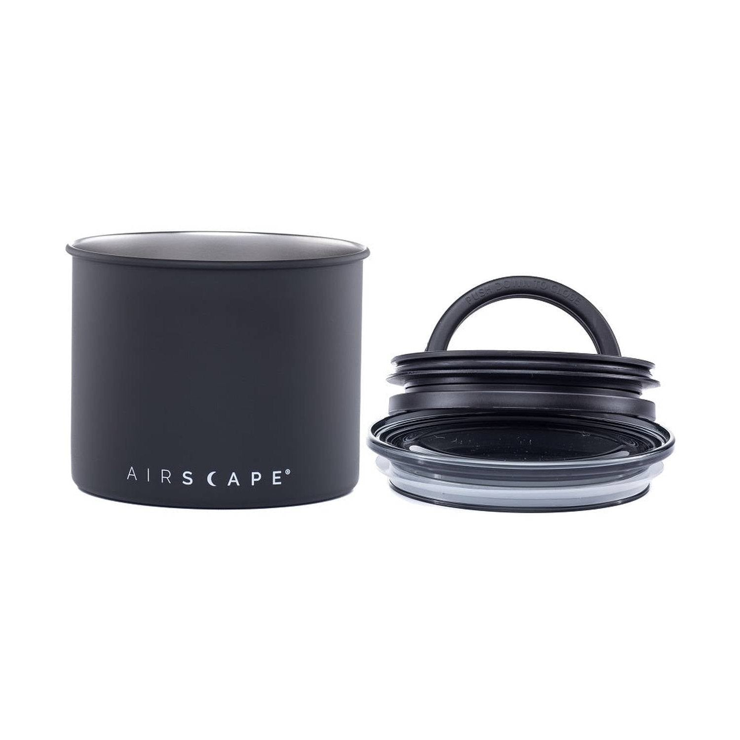 Airscape Small 0.5lb Stainless Steel Canister, Matte Black