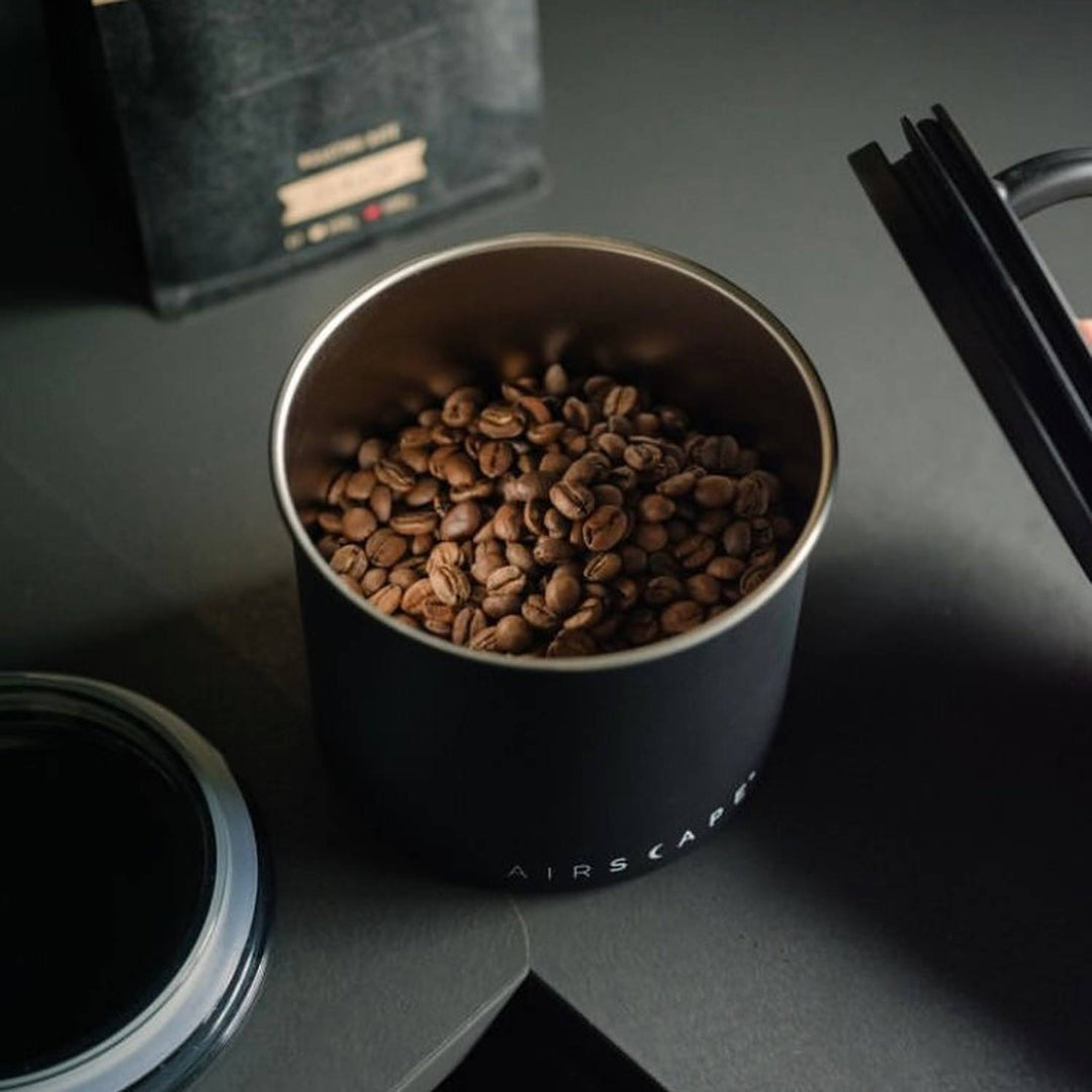 Airscape Small 0.5lb Stainless Steel Canister, Matte Black