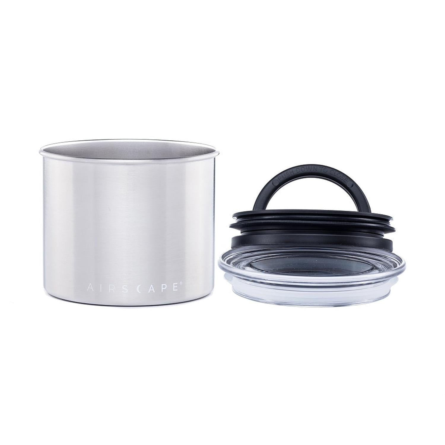 Airscape Small 0.5lb Stainless Steel Canister, Brushed Stainless Steel