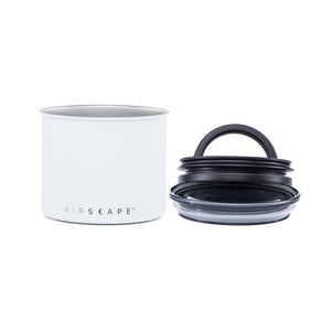 Airscape Small 0.5lb Stainless Steel Canister, Matte White