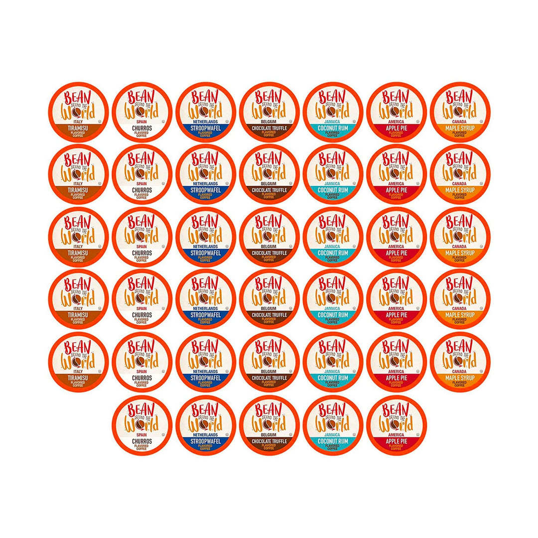 Bean Around the World Flavoured Variety Pack Single Serve Coffee, 40 Pack