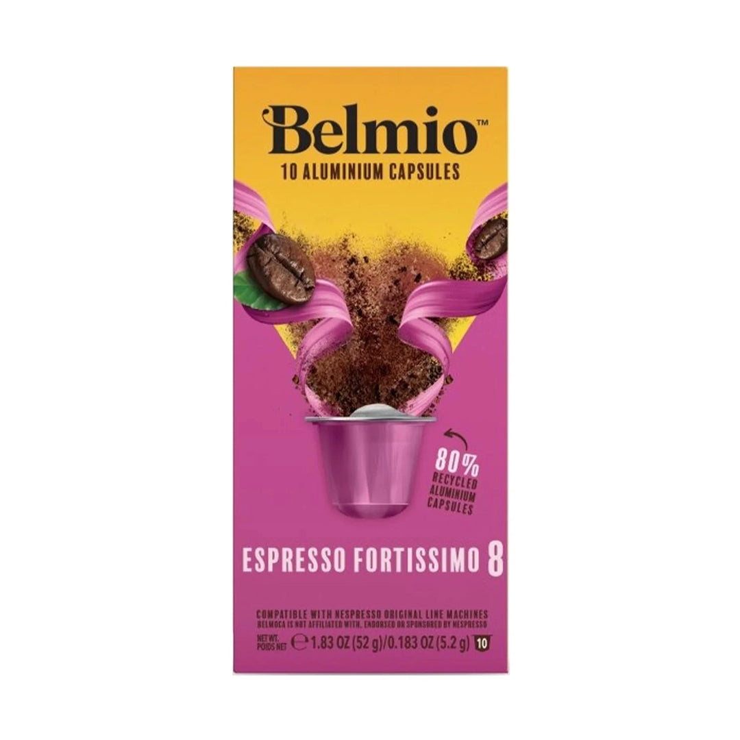 Belmio Espresso Fortissimo 8 Nespresso® Compatible Capsules, 10 Pack