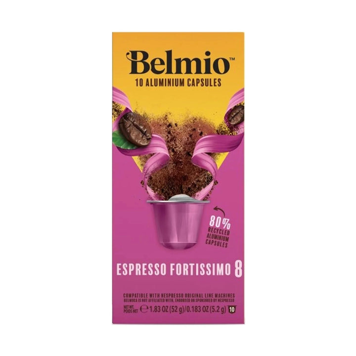 Belmio Espresso Fortissimo 8 Nespresso® Compatible Capsules, 10 Pack