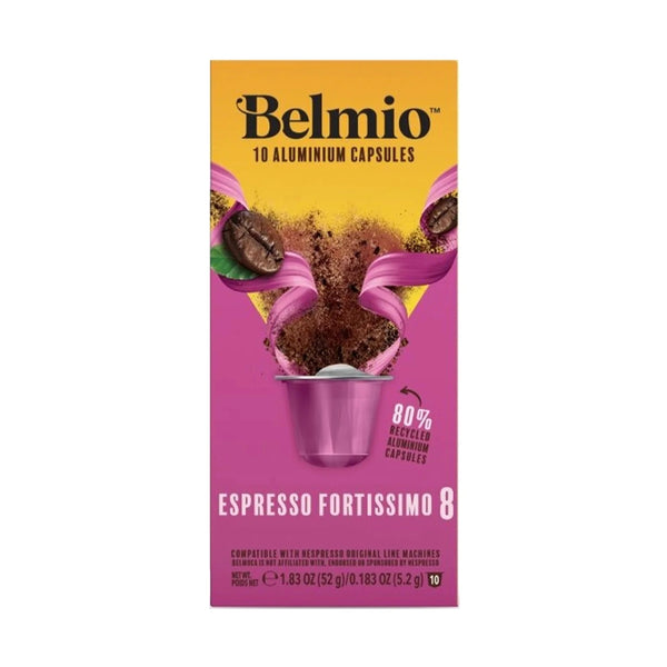 Belmio Espresso Fortissimo 8 Nespresso® Compatible Capsules, 10 Pack