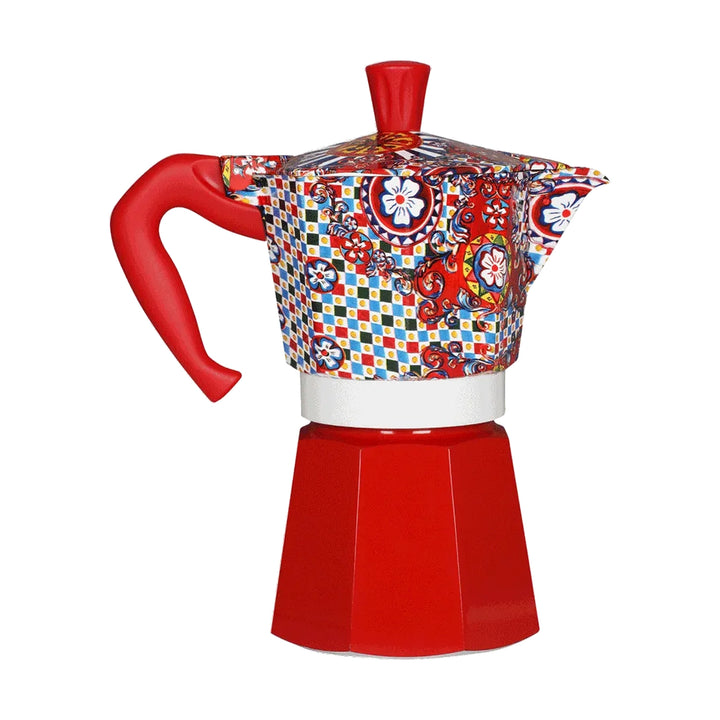 Bialetti Dolce&amp;Gabbana Moka Express Espresso Maker Sicilian Red, 6 Cup