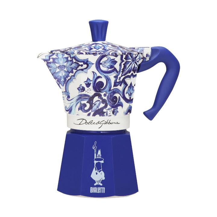 Bialetti Dolce&amp;Gabbana Moka Express Espresso Maker Mediterranean Blue, 6 Cup