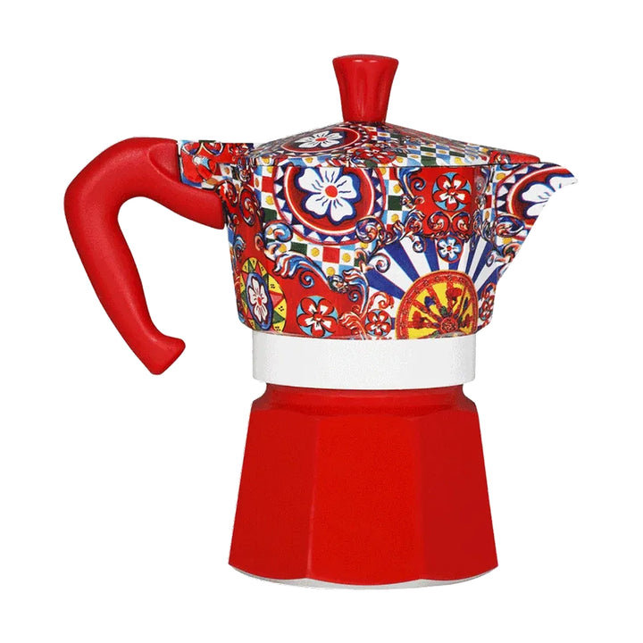 Bialetti Dolce&amp;Gabbana Moka Express Espresso Maker Sicilian Red, 3 Cup