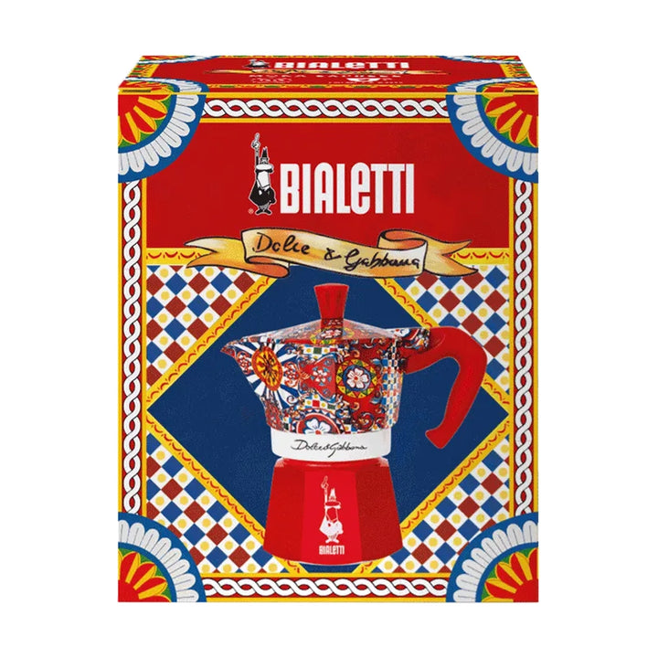 Bialetti Dolce&amp;Gabbana Moka Express Espresso Maker Sicilian Red, 3 Cup